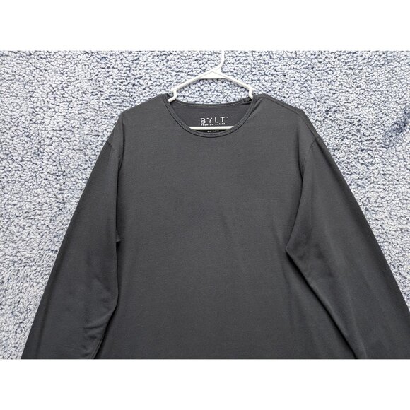 BYLT Drop Cut Long Sleeve Shirt Mens LG Athletic Gym Workout Running Boxing Gray - Picture 3 of 11